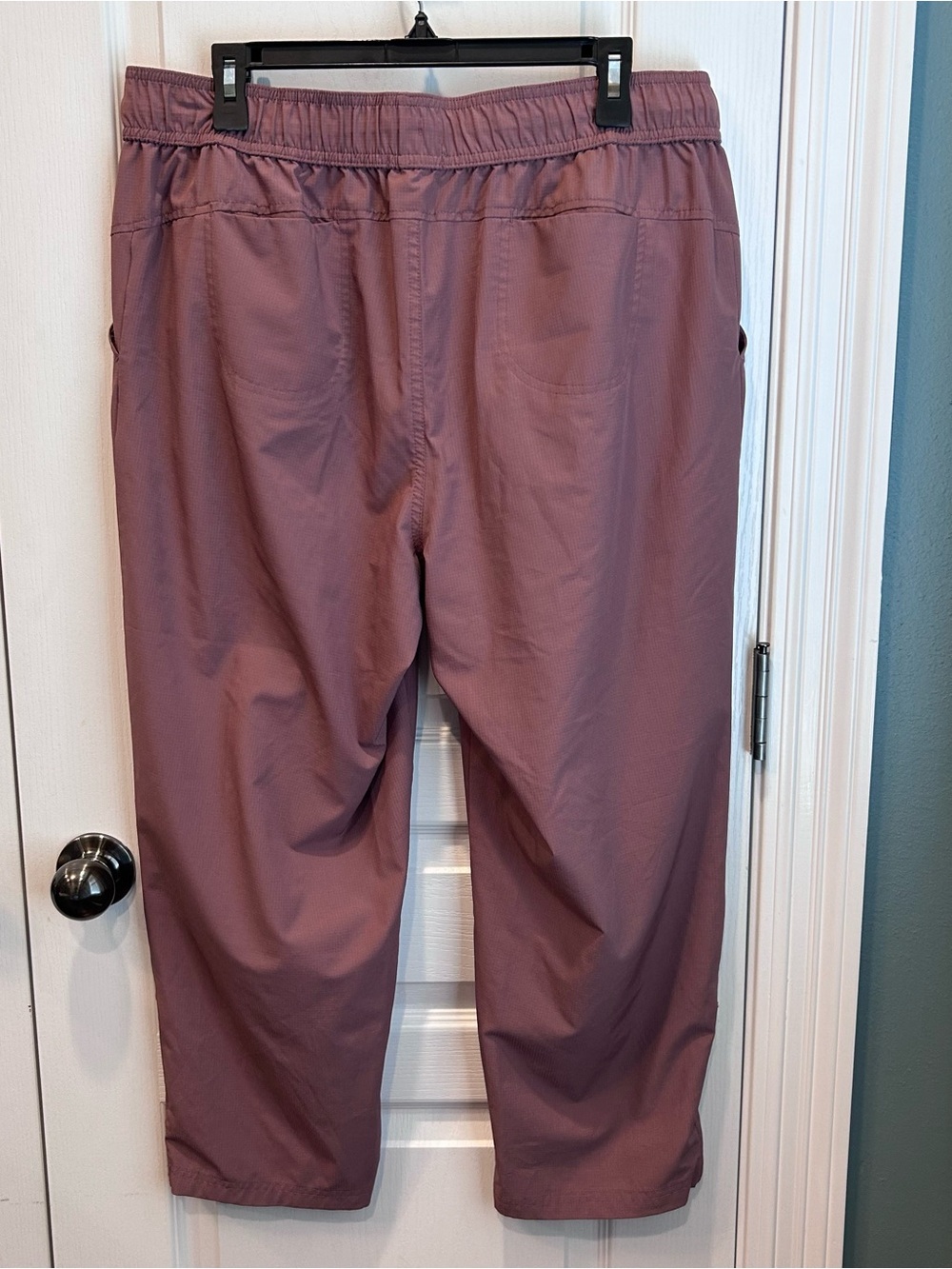 Eddie Bauer Women’s Size XL Ripstop Ankle Pants in Mauve Pull On Drawstring Crop - Picture 6 of 12